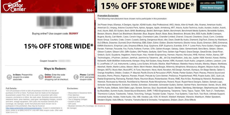 guitar, center, coupon, black friday