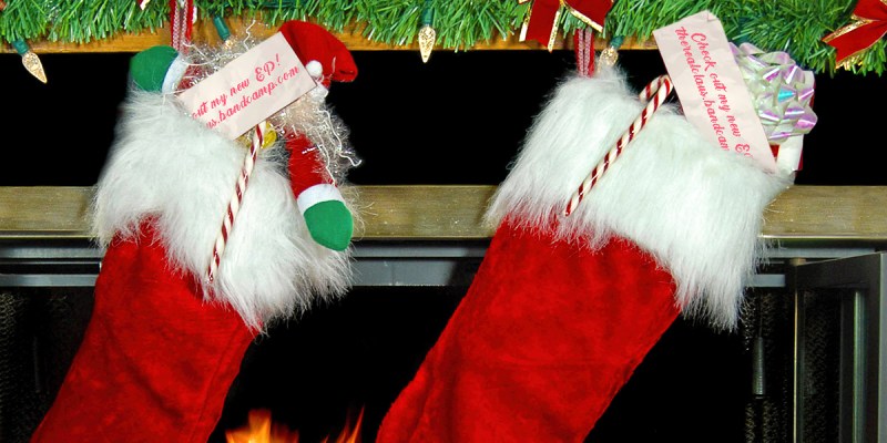 santa, christmas, stocking, bandcamp