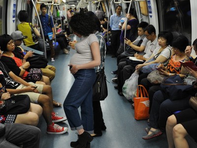 pregnant, chucks, train