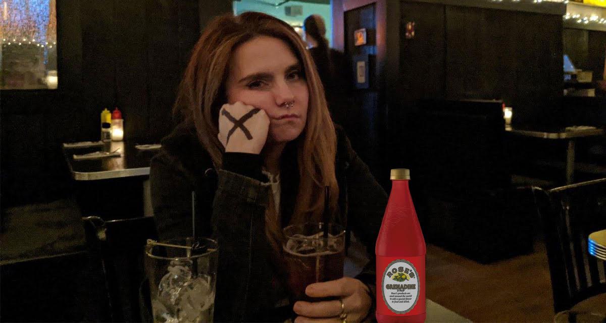 straight edge, grenadine, depressed