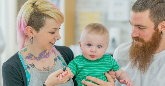 Punk Parents to Squeeze Out 17 Years of Excuses to Miss Show from Single Baby