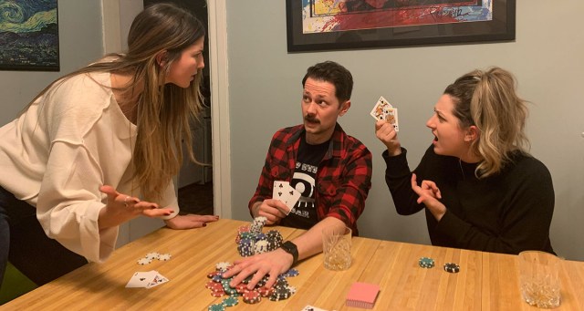 Guy Winning Poker Game Not Sure How or Why