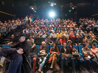 arcade fire, theatre, crowded, dangerous