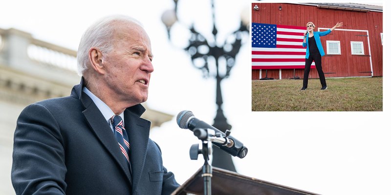 biden, warren, leave, creep