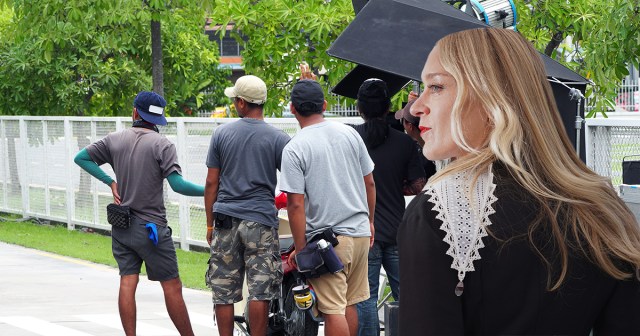 Chloe Sevigny Hanging Around Indie Film Set Just in Case