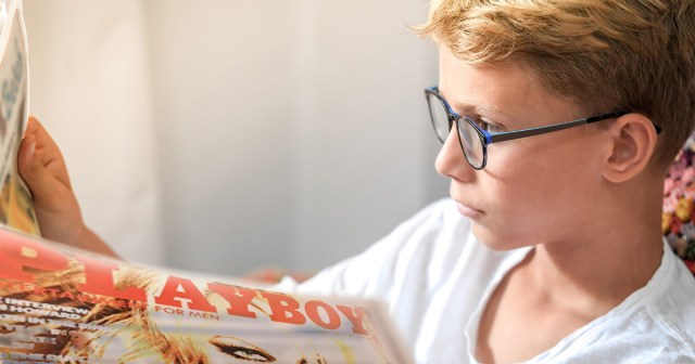 Bored Teen Looking at Dad’s Playboys Can’t Believe What People Used to Consider Porn
