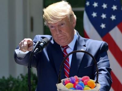 trump, Easter eggs, demolished