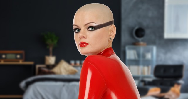 Woman Shaves Head So Eyeliner Wings Can Go All the Way Around