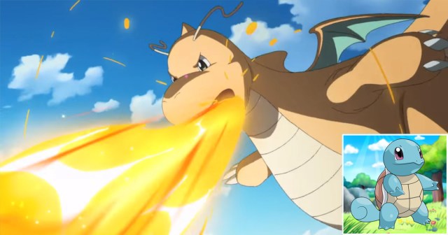 Newly Hatched Baby Pokémon Gains 23 Levels Watching Dragonite Beat Shit Out of Gym Leader