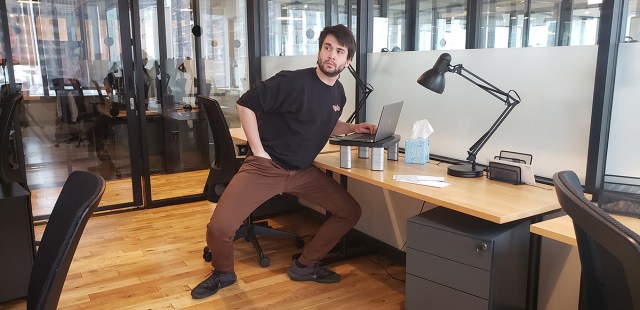 Attempt at Discreetly Adjusting Balls Noticed by Everyone