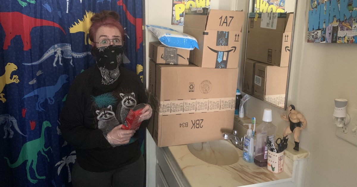 hair dye, gloves, quarantine