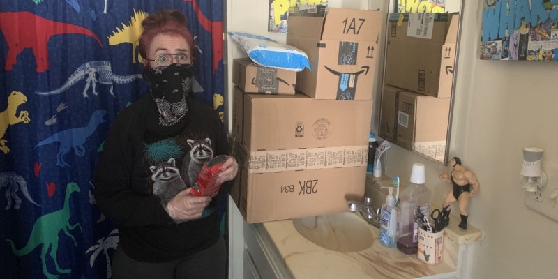 hair dye, gloves, quarantine