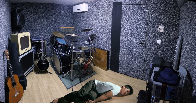 Dead Bandmate on Floor Making Sweet New Album Cover