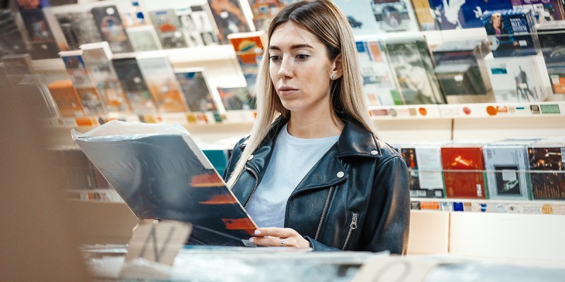 records, record store, dollar bin, cheap