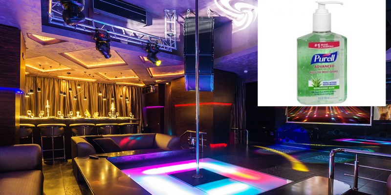strip club, essential, purell