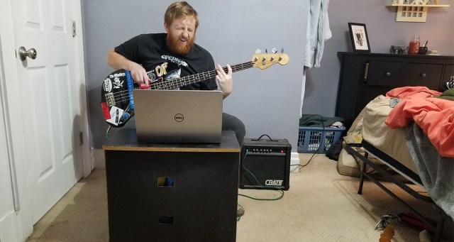 Bassist on Zoom Still Hasn’t Realized He’s Muted