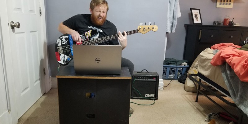 Bassist on Zoom Still Hasn’t Realized He’s Muted