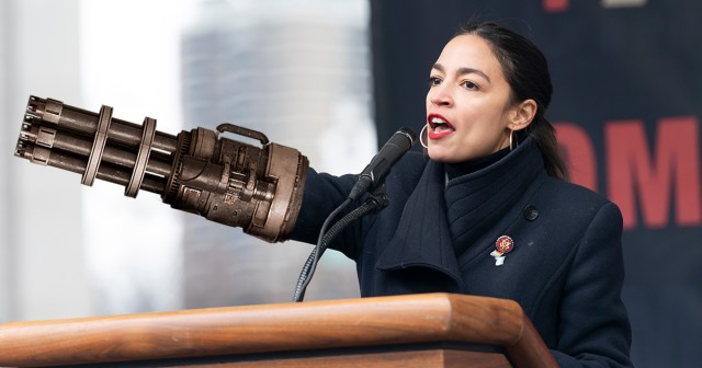 AOC Grafts Gun Onto Arm, Demands You Hear the Planet’s Cries of Pain