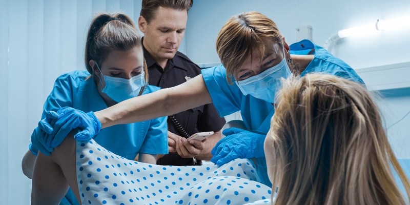 cop, camera, on, body cam, birth