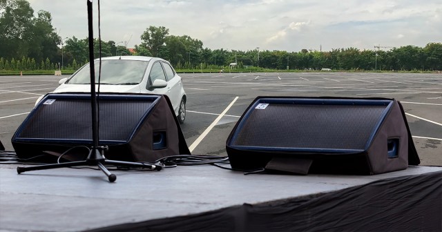 Opening Band Plays to Crowd of Their Own Cars at Drive-In Show