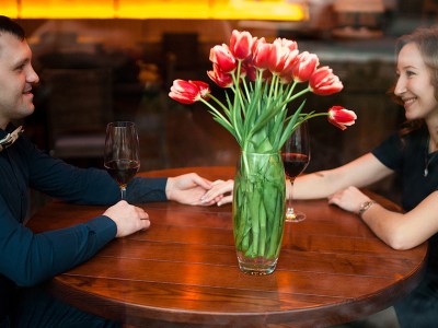 boyfriend, anal, butt, butt stuff, long term, flowers, dinner, table