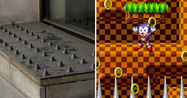 San Francisco Installs Spikes to Deter Homeless People and Sonic the Hedgehog