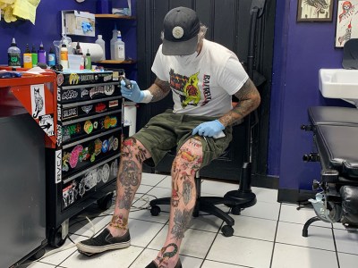 tattoos, tattooed, artist, upside down