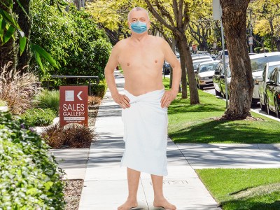 old guy, penis, fat, gross, mask, covid-19, pandemic