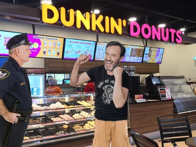 cop, police officer, dunkin donuts, bootlicker