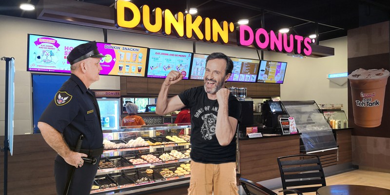 cop, police officer, dunkin donuts, bootlicker