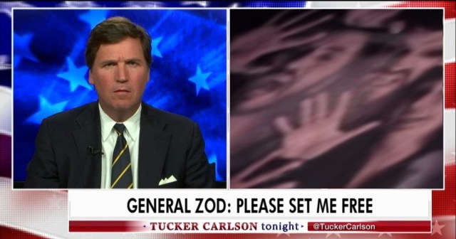 Superman Banishes General Zod to Tucker Carlson Guest Box