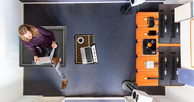 All of Guitarist’s Furniture Made of Various Configurations of Amps