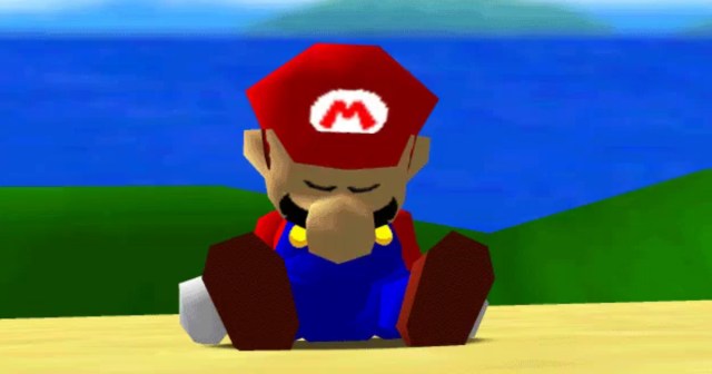 Mario Exhausted After Taking Massive Jump