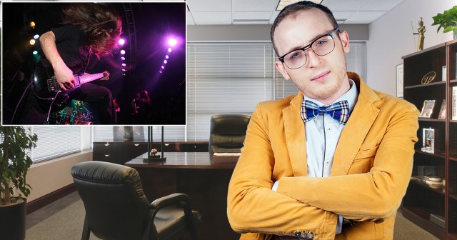 Uptight Principal Being Tortured in Hair Metal Video Just Trying to Do His Job