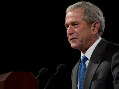 painting, blue tie, republican, old, man, conservative, ugly, grey hair, George Bush