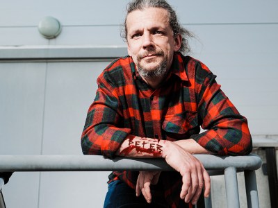 bleeding, cuts, knife, flannel, beard, grey, old, man, metalhead