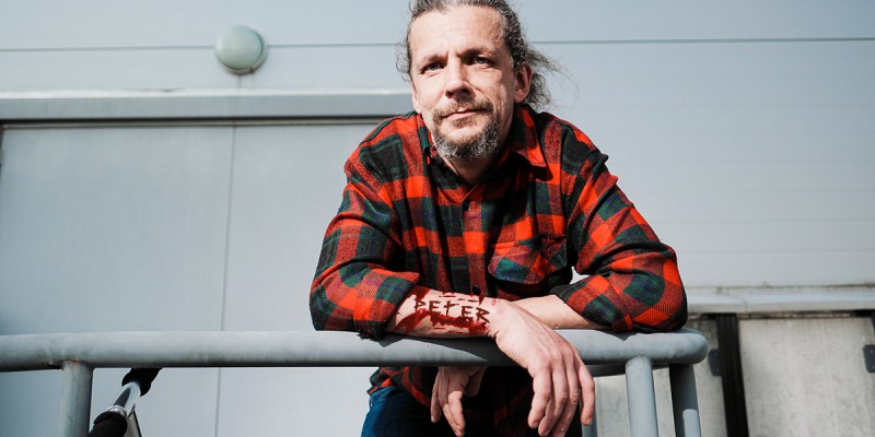 bleeding, cuts, knife, flannel, beard, grey, old, man, metalhead