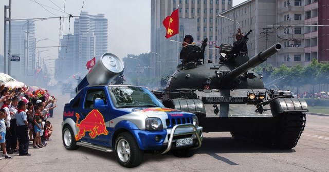 Lost Red Bull Car Ends Up in Military Parade