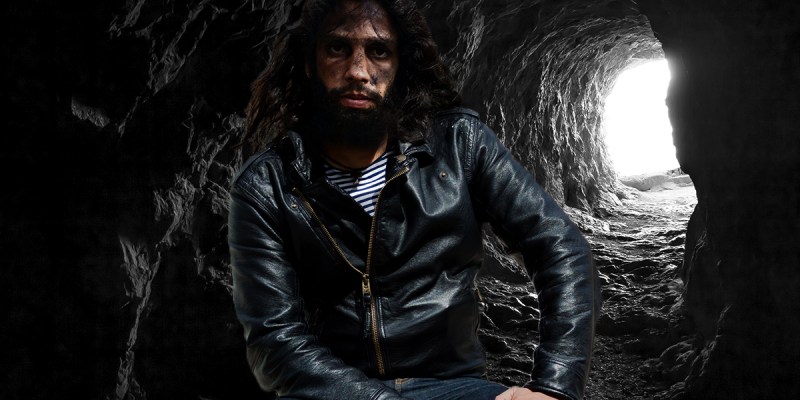 dirty, leather, cave, caveman, long hair, scary, metal, metal head, british