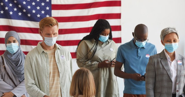 Liberal Asks Ballot Station Attendee if They Have Any Larger “I Voted” Stickers in the Back