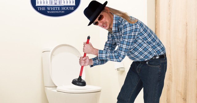 Kid Rock in Full Blown Panic After Clogging Oval Office Toilet