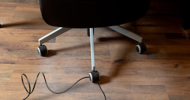 Six-Hour Operation Finally Separates Headphone Cord From Wheel of Office Chair