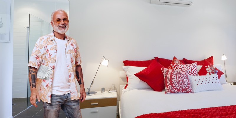 red pillow, fancy, weird, rage, poop, bowels, sad, old man, rocker, aging