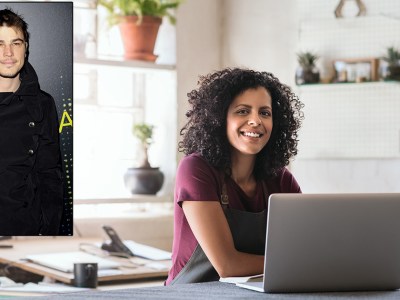 curly hair, long, brunette, computer, laptop, fancy, house, modern, 33, youth, old, sex, love, crush, one night stand, purple shirt