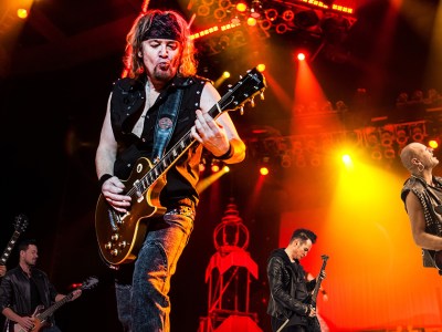 guitar, red lights, guitarist, metal, sleeveless, gibson, les paul, guitarist, stage, cool