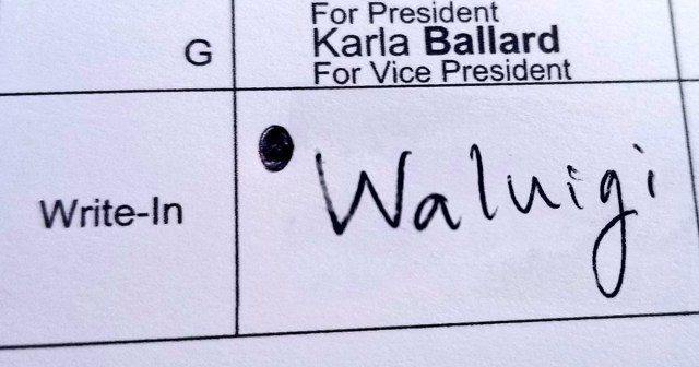 Guy Writing In “Waluigi” for President Doesn’t Actually Want Waluigi to Be President