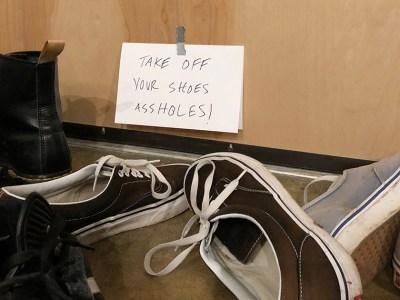 punk house, shoes, off