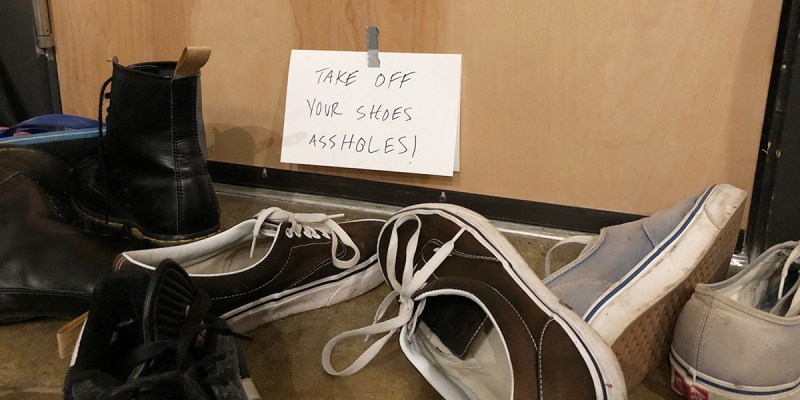 punk house, shoes, off