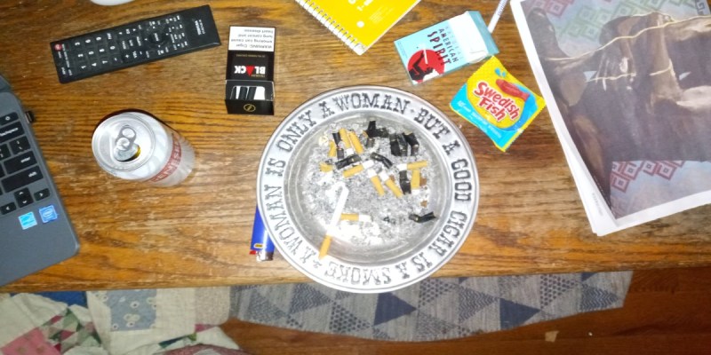 cigarette, ash tray, guests