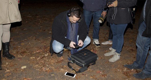 Paranormal Investigator Staring at Electro-Reader Thingy Has Never Seen Anything Like This